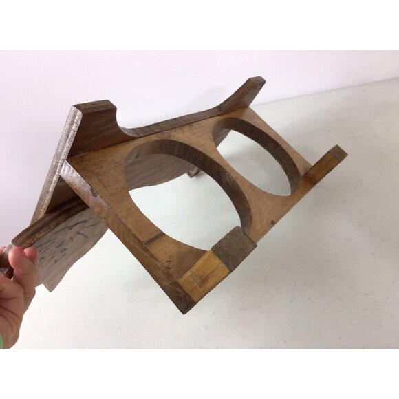 Vintage Wooden Cat Dish Holder - Picture 2 of 5